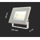 LED Prožektor LED/20W/230V 3000K IP65 valge