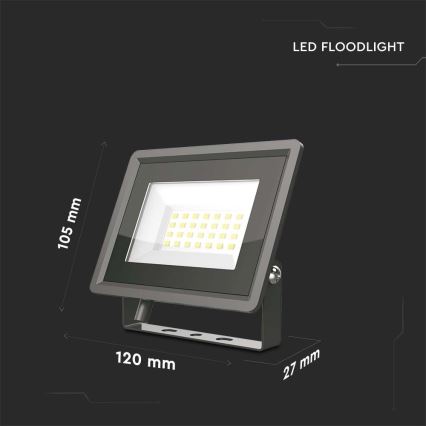 LED Prožektor LED/20W/230V 6500K IP65 must