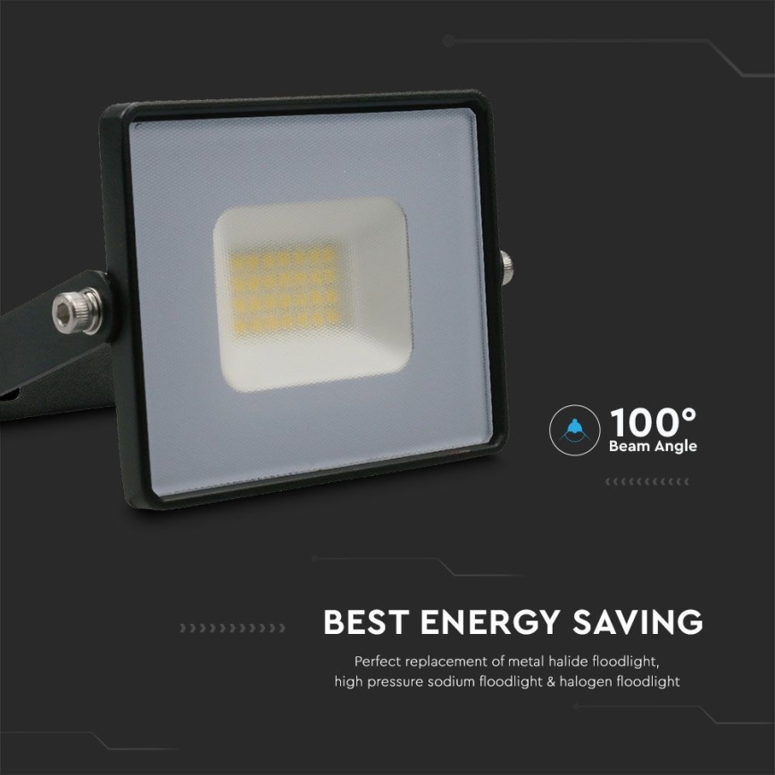 LED Prožektor LED/20W/230V 6500K IP65 must