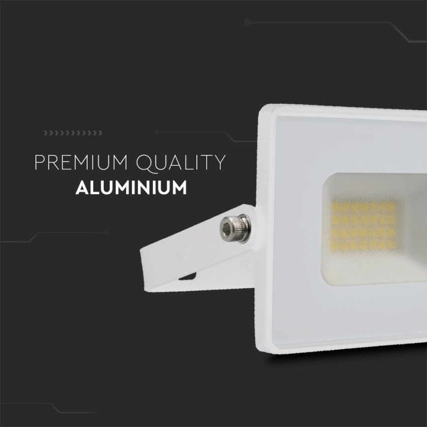 LED Prožektor LED/20W/230V 6500K IP65 valge