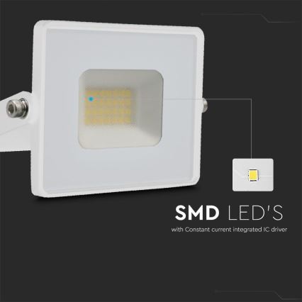 LED Prožektor LED/20W/230V 6500K IP65 valge