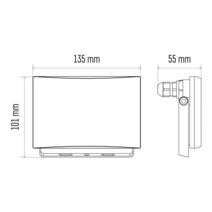 LED Prožektor LED/20W/230V IP65