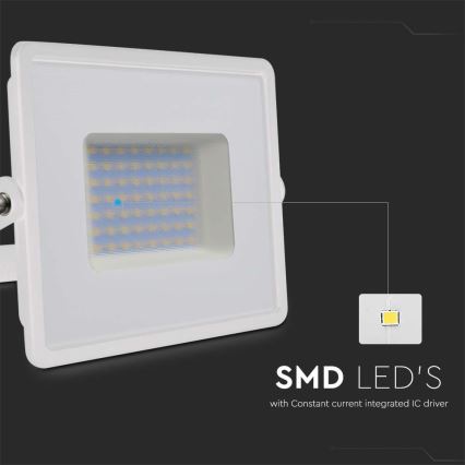 LED Prožektor LED/50W/230V 6500K IP65 valge