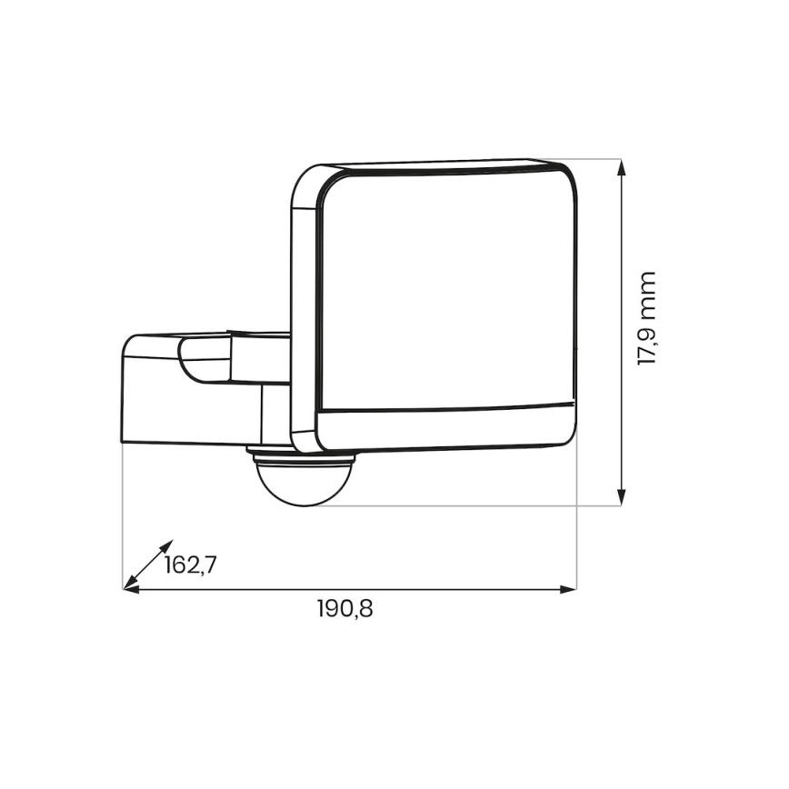 LED-prožektor liikumis- ja hämarusanduriga DAVOS LED/30W/230V IP54 must