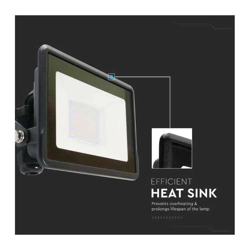 LED Prožektor otseühendusega SAMSUNG CHIP LED/20W/230V IP65 6500K