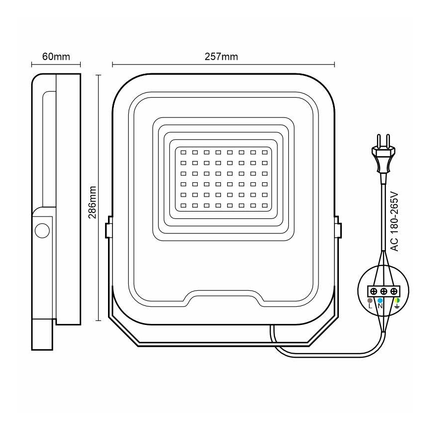 LED Prožektor PROFI LED/100W/180-265V 5000K IP65