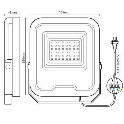 LED Prožektor PROFI LED/30W/180-265V 5000K IP65