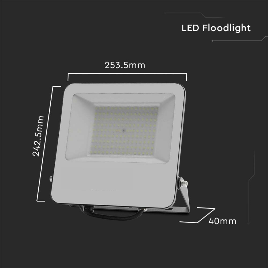 LED Prožektor SAMSUNG CHIP LED/100W/230V 4000K IP65 must