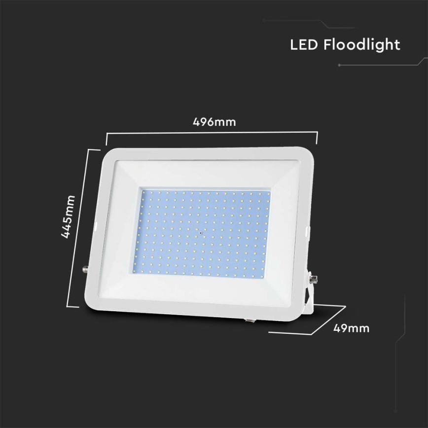 LED Prožektor SAMSUNG CHIP LED/300W/230V 6500K IP65 valge