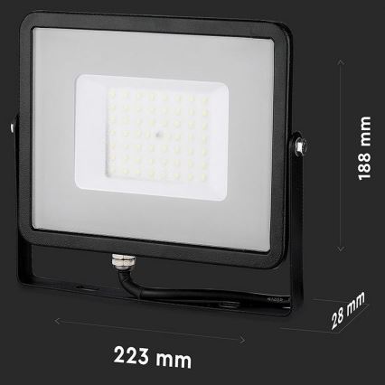 LED Prožektor SAMSUNG CHIP LED/50W/230V 4000K IP65 must