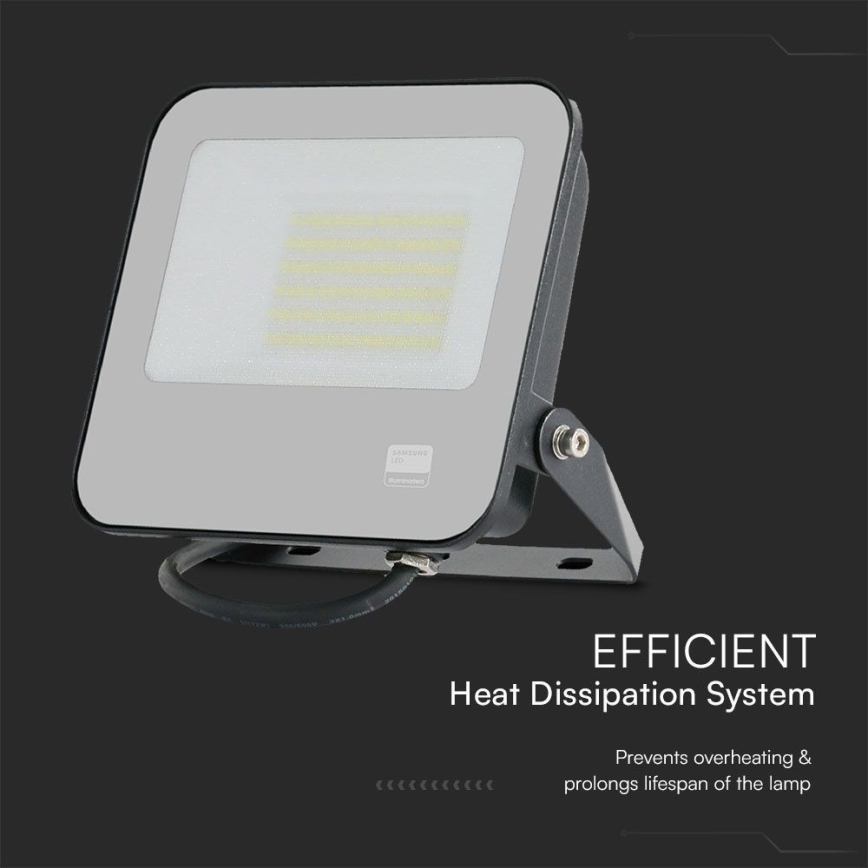LED Prožektor SAMSUNG CHIP LED/50W/230V 6500K IP65 must