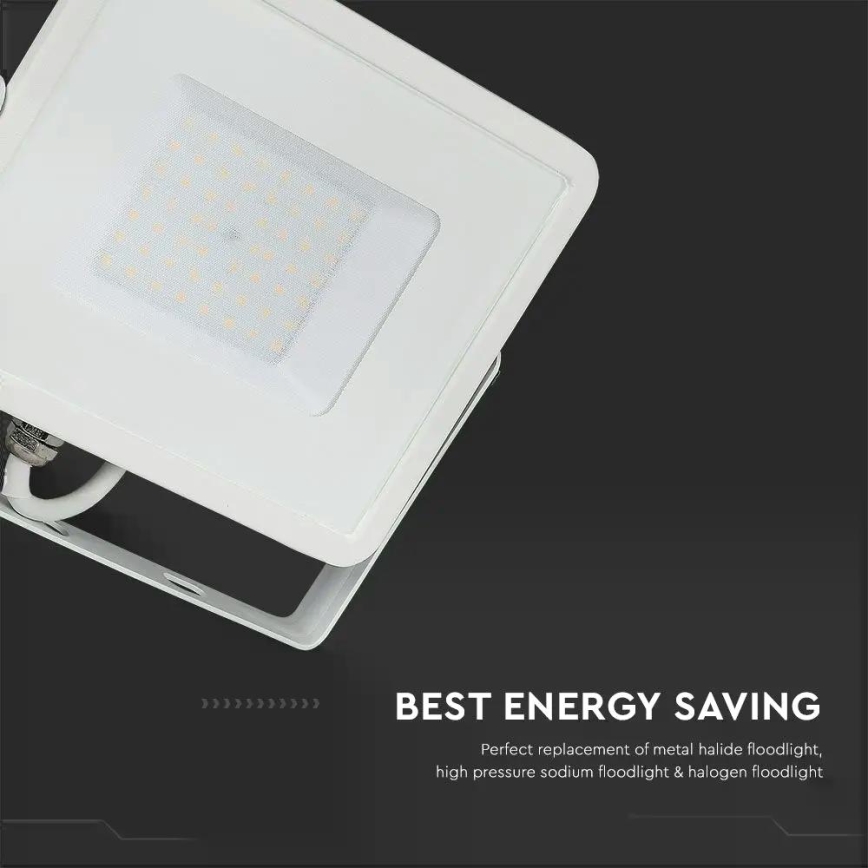 LED Prožektor SAMSUNG CHIP LED/50W/230V 6500K IP65 valge