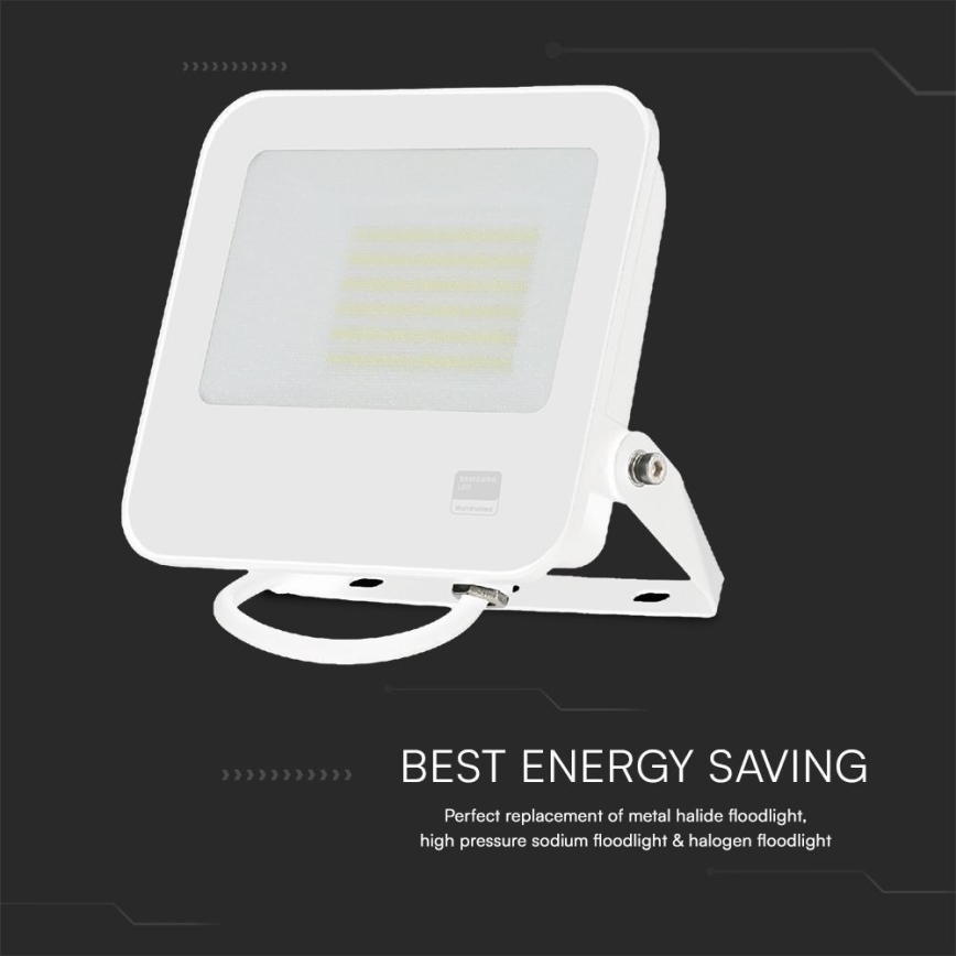 LED Prožektor SAMSUNG CHIP LED/50W/230V 6500K IP65 valge