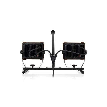LED-prožektor statiiviga 2xLED/30W/230V 4000K IP65 oranž/must