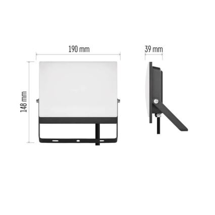 LED-prožektor TAMBO EVO LED/50W/230V 4000K IP65 must