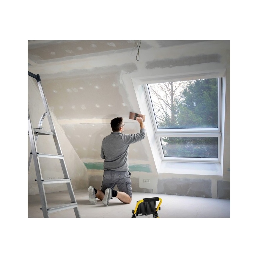 LED Prožektor TIGRA LED/100W/4000K IP54 must/kollane