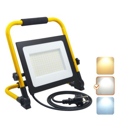 LED Prožektor TIGRA LED/100W/4000K IP54 must/kollane