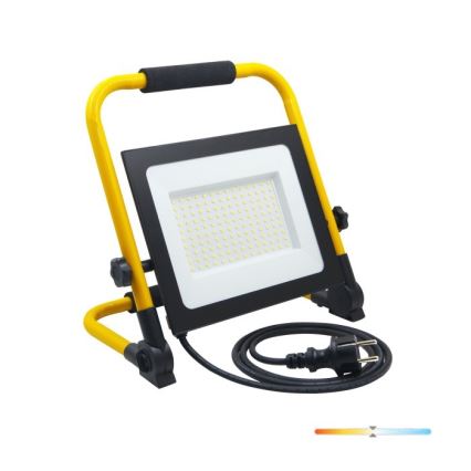 LED Prožektor TIGRA LED/100W/4000K IP54 must/kollane