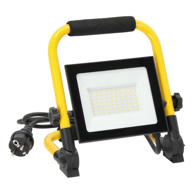 LED Prožektor TIGRA LED/50W/4000K IP54 must/kollane