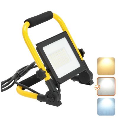 LED Prožektor TIGRA LED/50W/4000K IP54 must/kollane