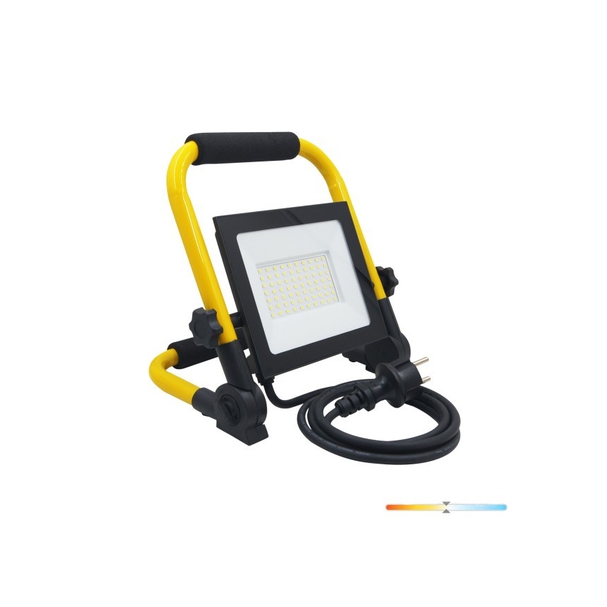 LED Prožektor TIGRA LED/50W/4000K IP54 must/kollane