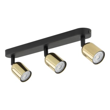 LED-punktvalgusti TOP 3xGU10/10W/230V must/kuldne