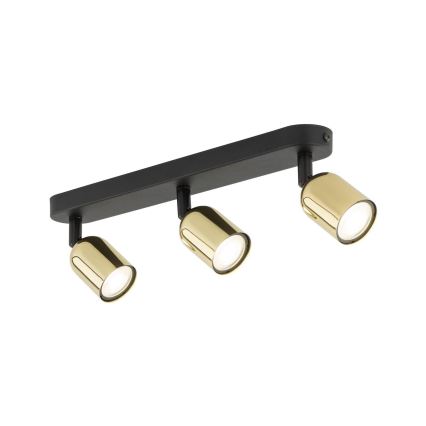 LED-punktvalgusti TOP 3xGU10/10W/230V must/kuldne