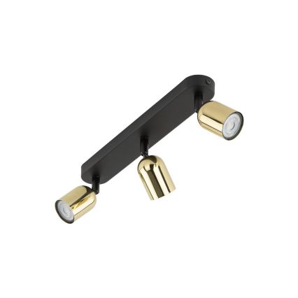LED-punktvalgusti TOP 3xGU10/10W/230V must/kuldne