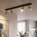 LED punktvalgusti TOP 4xGU10/10W/230V must/kuldne