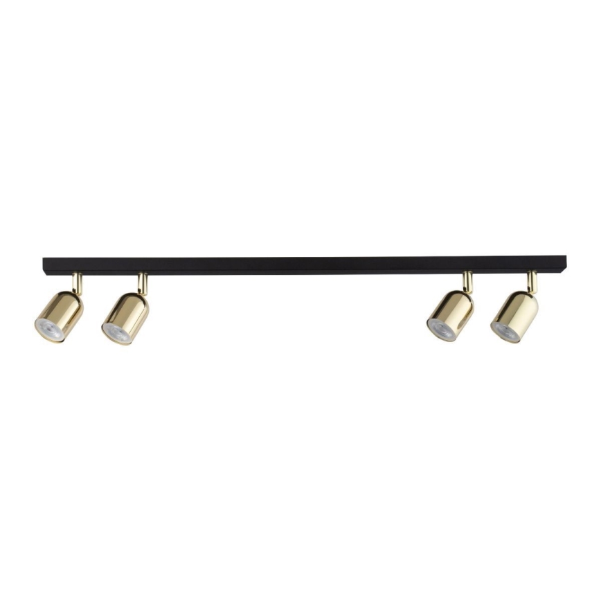 LED punktvalgusti TOP 4xGU10/10W/230V must/kuldne