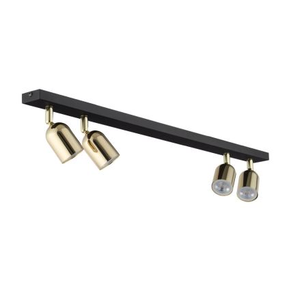 LED punktvalgusti TOP 4xGU10/10W/230V must/kuldne