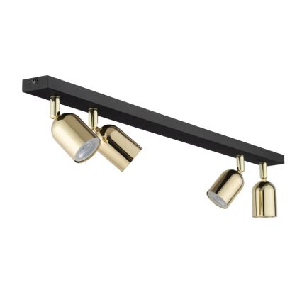 LED punktvalgusti TOP 4xGU10/10W/230V must/kuldne
