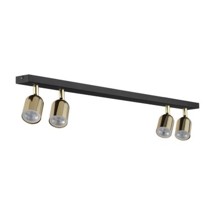 LED punktvalgusti TOP 4xGU10/10W/230V must/kuldne