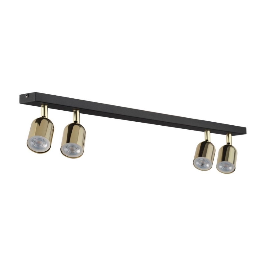 LED punktvalgusti TOP 4xGU10/10W/230V must/kuldne