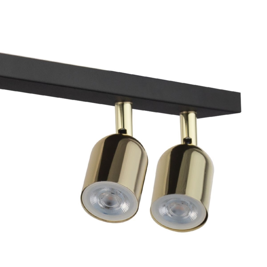 LED punktvalgusti TOP 4xGU10/10W/230V must/kuldne