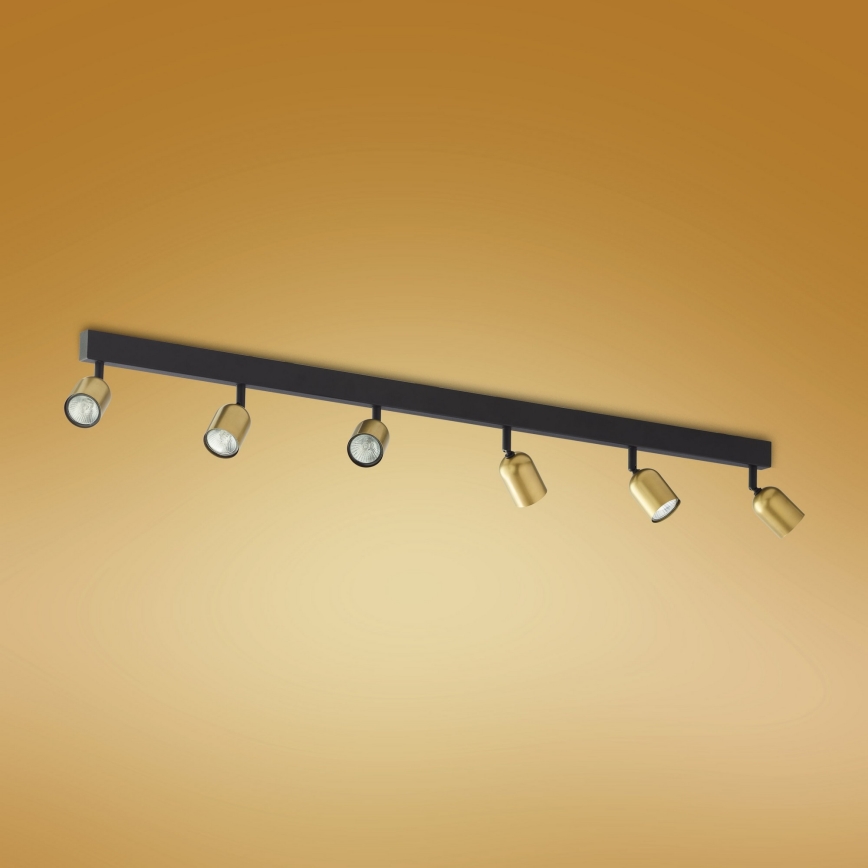 LED punktvalgusti TOP 6xGU10/10W/230V kuldne/must