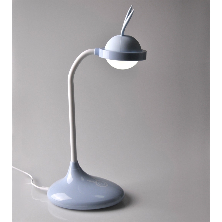 LED Puutetundlik laualamp lastele RABBIT LED/0,4W/5V 3000/6500K sinine + USB