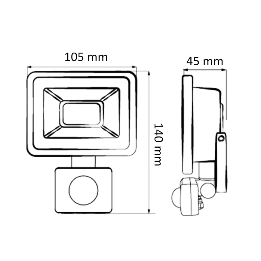 LED-reflektor anduriga, 20W, 230V, IP65