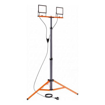 LED-reflektor jalusega 2xLED/50W/230V 4500K IP65 must/oranž