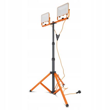 LED reflektor jalusega 2xLED/50W/230V 4500K IP65 oranž