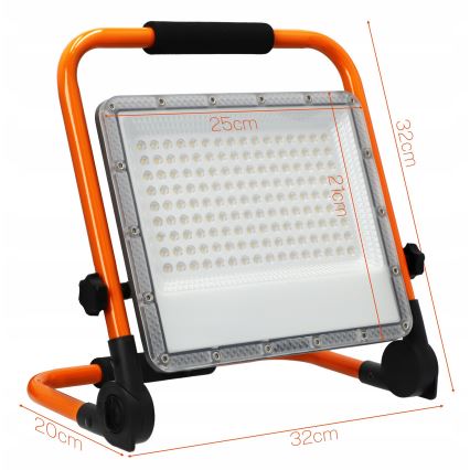 LED-reflektor koos statiiviga LED/100W/230V 4500K IP65 oranž
