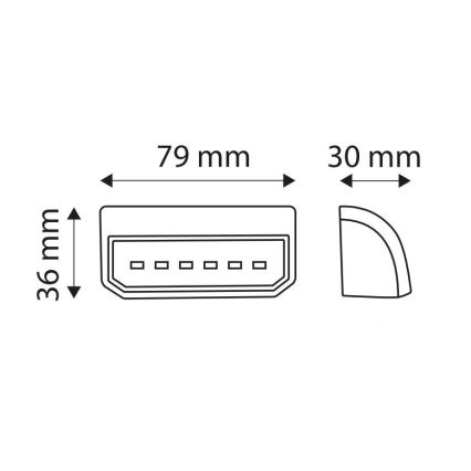 LED Reflektor LICE LED/0,2W/12-24V IP67