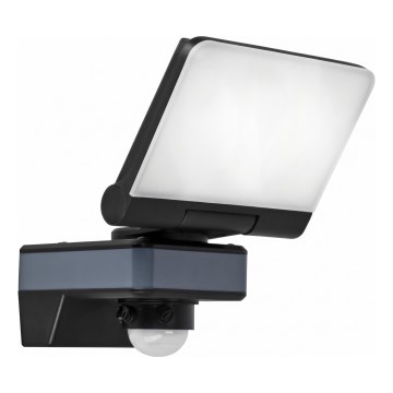 LED-reflektor liikumis- ja hämarusanduriga LED/24W/230V 4200K IP54 must