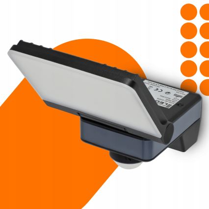 LED-reflektor liikumis- ja hämarusanduriga LED/24W/230V 4200K IP54 must