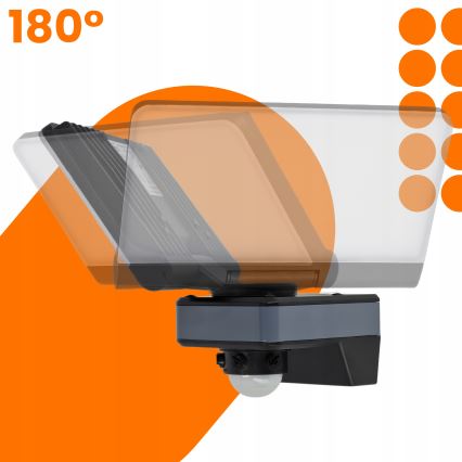 LED-reflektor liikumis- ja hämarusanduriga LED/44W/230V 4200K IP54 must