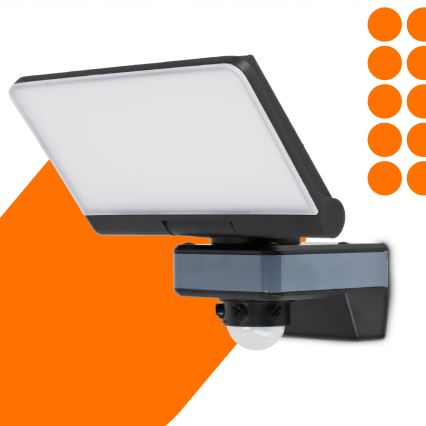 LED-reflektor liikumis- ja hämarusanduriga LED/44W/230V 4200K IP54 must
