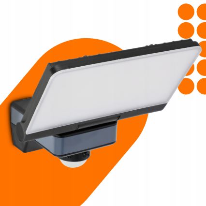 LED-reflektor liikumis- ja hämarusanduriga LED/44W/230V 4200K IP54 must