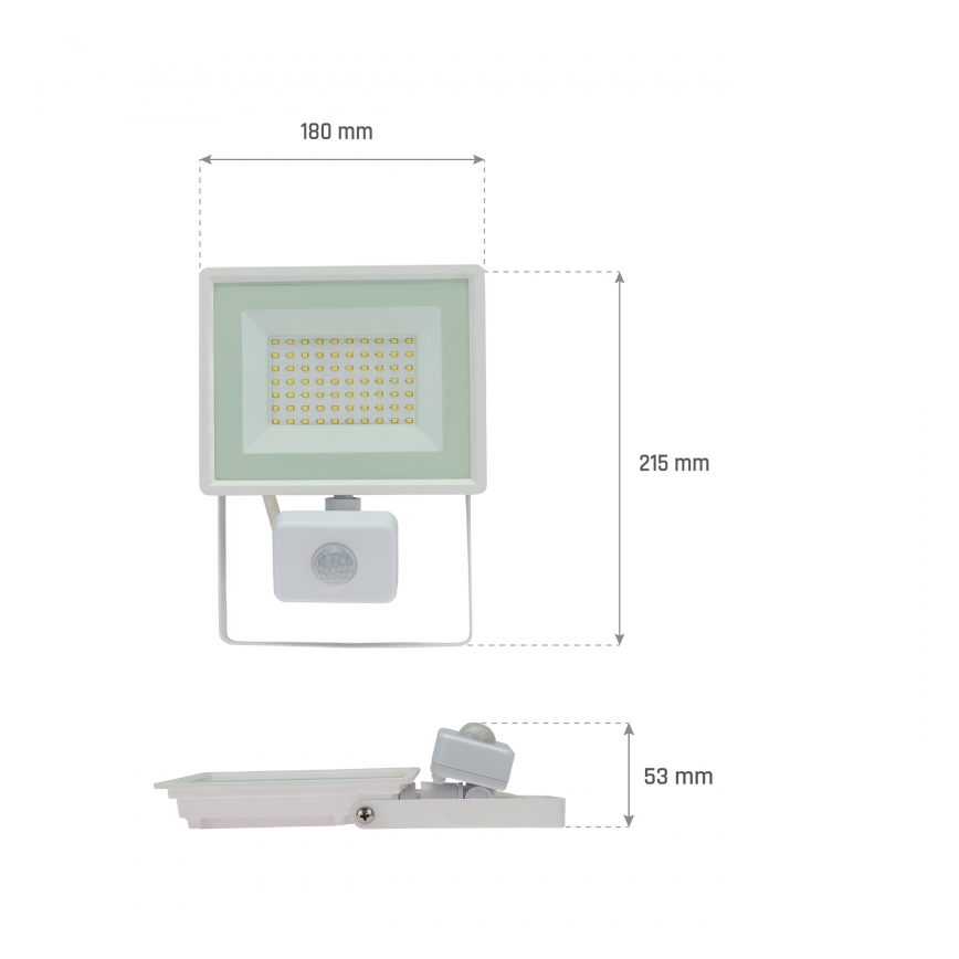 LED-reflektor liikumisanduriga NOCTIS LUX 3 LED/50W/230V 4000K IP44 valge