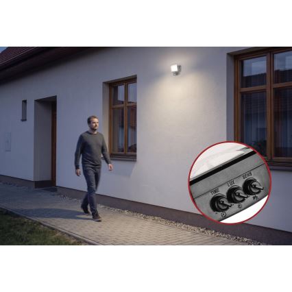 LED-reflektor liikumis- ja hämarusanduriga TAMBO EVO LED/20W/230V 4000K IP44 must