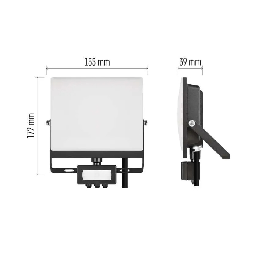 LED-reflektor liikumis- ja hämarussensoriga TAMBO EVO LED/30W/230V 4000K IP44 must